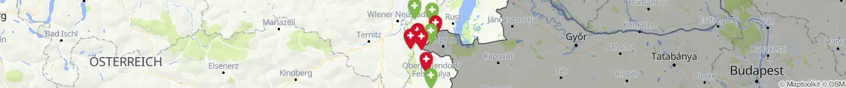 Kartenansicht für Apotheken-Notdienste in der Nähe von Loipersbach im Burgenland (Mattersburg, Burgenland)